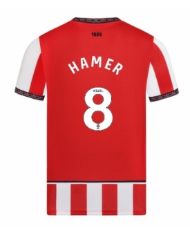 Sheffield United Gustavo Hamer #8 Maglia Gara Casa Repliche 2025-26 Maniche Corte